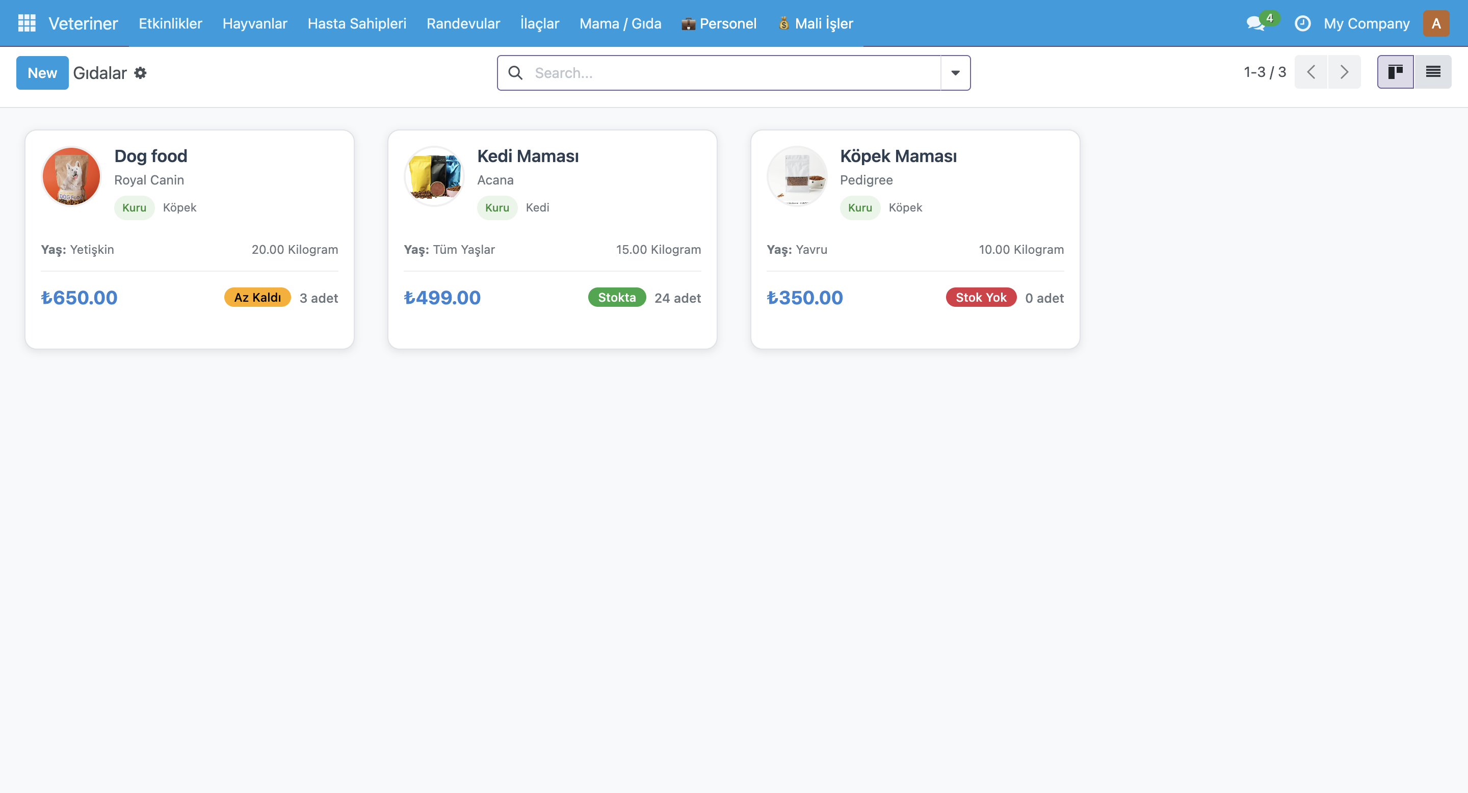 Inventory & Pet Food Management