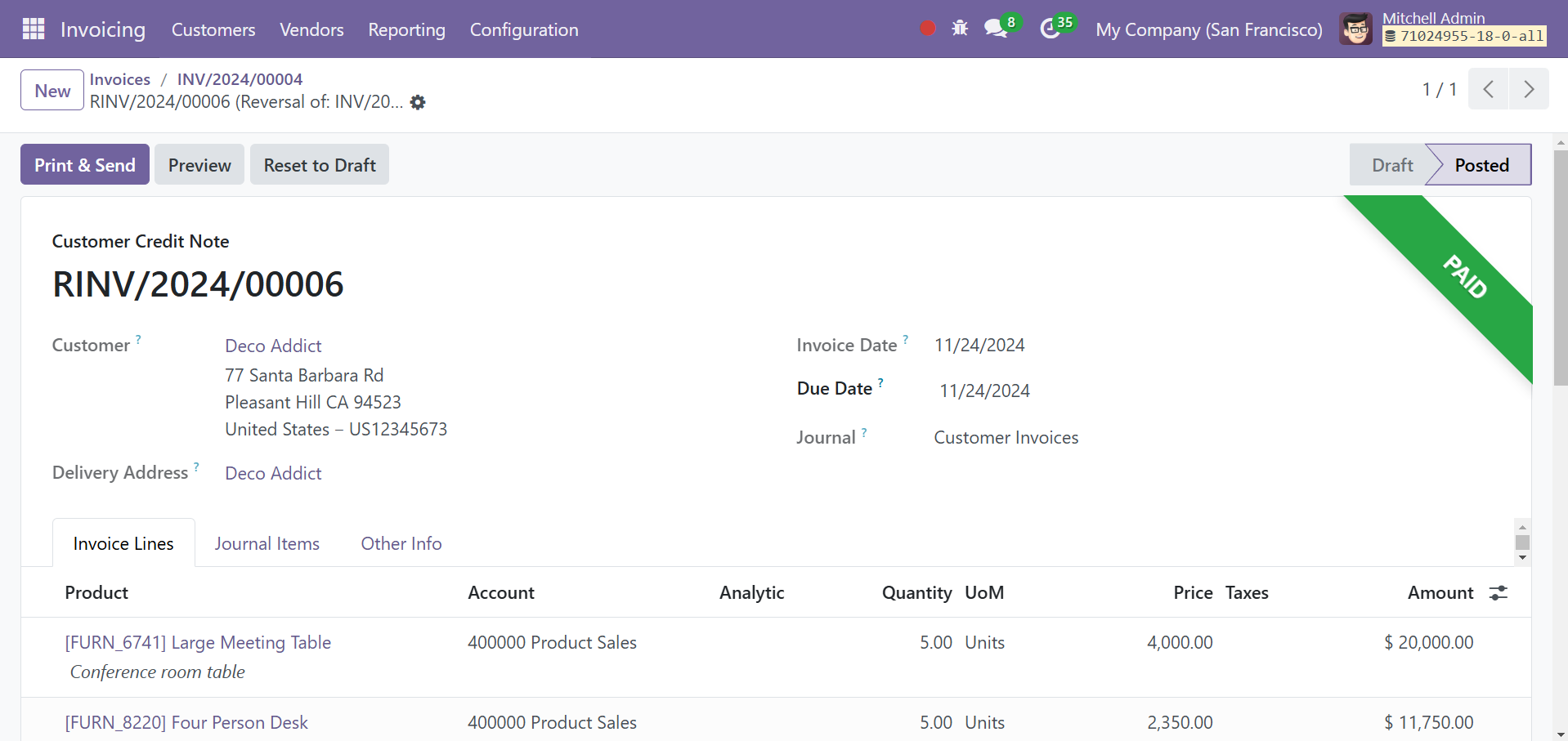 Invoice Details & Management